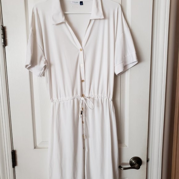 Cabana Life White Relaxed UPF 50+ Shirt Dress Cover-up - NWOT - Picture 5 of 7